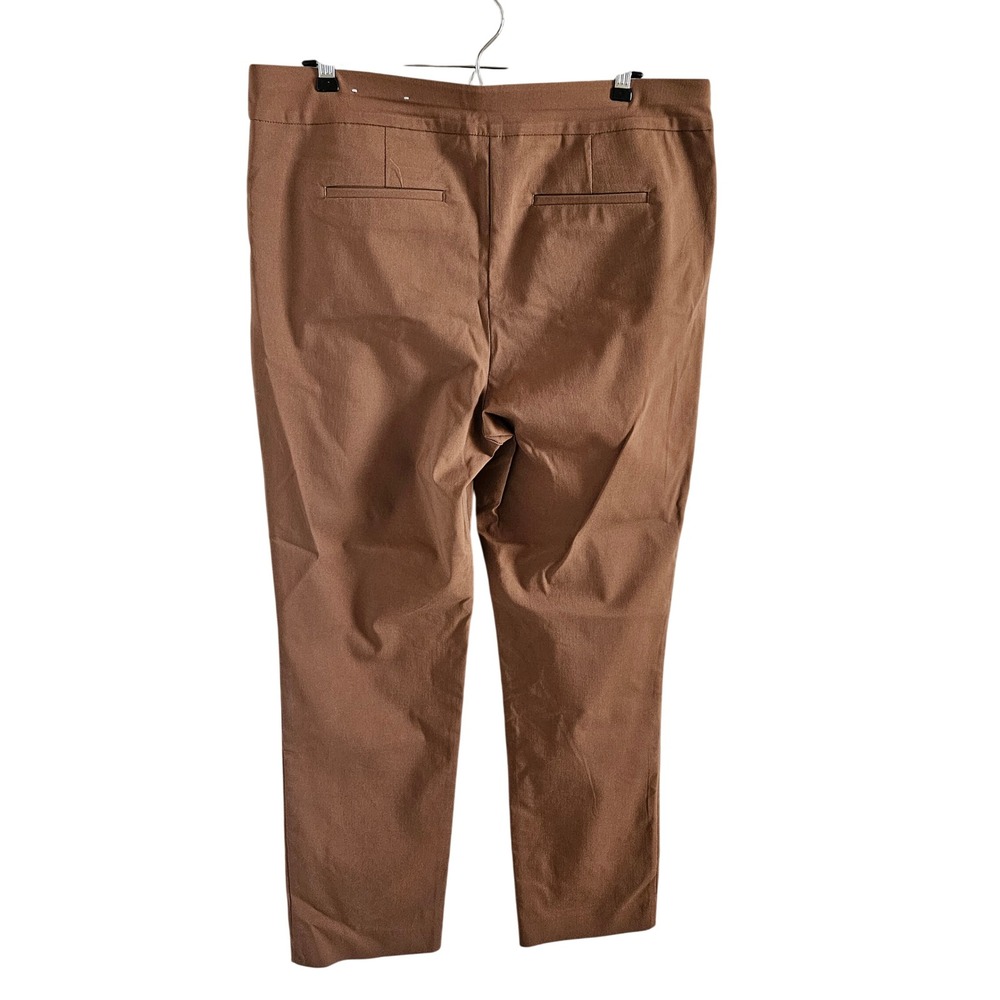 Chico's Women Brown Pull On Stretch Pants Size 2.5R US 14R Rayon Blend Trousers - Picture 2 of 7